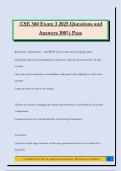 CSE 360 Exam 3 2025 Questions and Answers 100&percnt; Pass