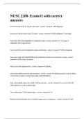 NUSC 2200- Exam -1 with correct answers