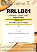RRLLB81 Assignment 3 Portfolio &lpar;COMPLETE ANSWERS&rpar; Semester 2 2025 - DUE October 2025 - The Constitutional disparages in arranged marriages for disabled persons 