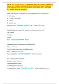 SACA 201 SILVER EXAM QUESTIONS AND ACCURATE VERIFIED ANSWERS LATEST DOWNLOADED 2025&sol;2026 BEST GRADED TO SCORE A&plus; FOR SUCCESS