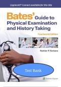 Test Bank for Bates&rsquo; Guide To Physical Examination and History Taking 14th Edition &lpar;LWW&comma; 2025&rpar; by Rainier P&period; Soriano&comma; Isbn no&semi; 9781975218348&comma; all 20 Chapters Covered&comma; studyguide