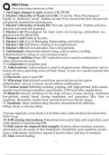 MDC 1 Final Exam Study Guide&colon; Nursing Concepts&comma; Pathophysiology & Clinical Skills
