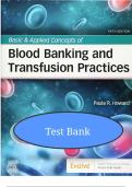 Test bank for basic and applied concepts of blood banking and transfusion practices 5th edition by howard chapter1 16&comma; study guide