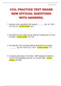 CCIL PRACTICE TEST BRAND  NEW OFFICIAL QUESTIONS  WITH ANSWERS&period; 