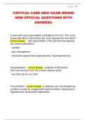 CRITICAL CARE HESI EXAM BRAND  NEW OFFICIAL QUESTIONS WITH  ANSWERS&period;