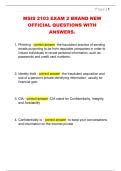 MSIS 2103 EXAM 2 BRAND NEW  OFFICIAL QUESTIONS WITH  ANSWERS&period; 