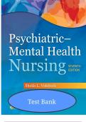 Test bank for psychiatric mental health nursing 7th edition by videbeck&comma; study guide