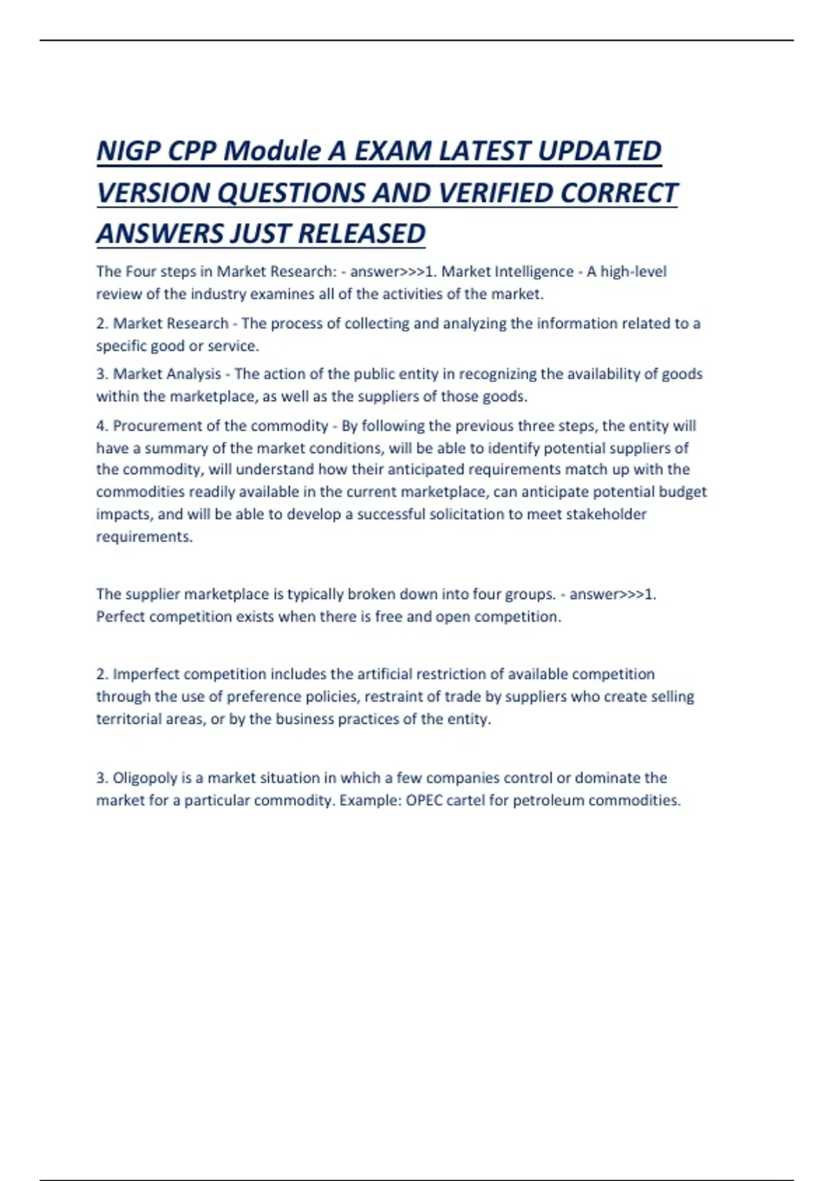 a question about cpp coverage · issue #152 ·... NIGP Certified Procurement Professional CPP Module A EXAM public ...