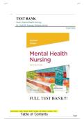 Test Bank for Mental Health Nursing&comma; 6th Edition by Gorman 2023 Chapter 1-22 &vert; With Rationals