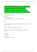 HOST 280 Hospitality Supervisor - AHLEI Final Certification EXAM LATEST 2026-2027 UPDATED VERSION 150 QUESTIONS AND VERIFIED CORRECT ANSWERS JUST RELEASED