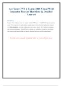 CWB 2 Visual Weld Inspector Exam&colon; Questions & Answers Guide 2026