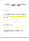 NURS 206-EXAM 5  QUESTIONS & ANSWERS 2025-2026 LATEST UPDATE REVIEW