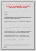 Test Bank for Solutions for Managerial Accounting&comma; 18th Edition by Ray Garrison&vert; Questions & Correct Answers &vert;100&percnt; Verified &vert;Latest Update 2025&sol;2026&period;