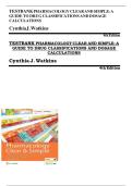 Test Bank &ndash; Pharmacology Clear and Simple&colon; A Guide to Drug Classifications and Dosage Calculations &lpar;4th Edition&comma; Cynthia J&period; Watkins&rpar;