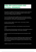 NIMs 800 QUESTIONS AND ACTUAL ANSWERS