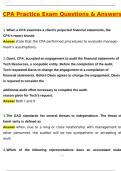 CPA Practice Exam &lpar;Latest 2025 &sol; 2026 Update&rpar; Questions and Verified Answers &vert; 100&percnt; Correct &vert; Grade A&plus;