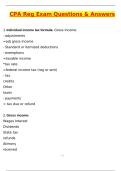CPA Reg Exam &lpar;Latest 2025 &sol; 2026 Update&rpar; Questions and Verified Answers &vert; 100&percnt; Correct &vert; Grade A&plus;