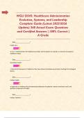 WGU D545&colon; Healthcare Administration Evolution&comma; Systems&comma; and Leadership Complete Guide &lpar;Latest 2025&sol;2026 Update&rpar; 348 Actual Exam Questions and Certified Answers &vert; 100&percnt; Correct &vert; A Grade     