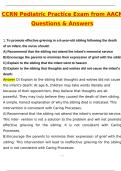 CCRN Pediatric Practice Exam Questions from AACN Exam &lpar;Latest 2025 &sol; 2026 Update&rpar; Questions and Verified Answers &vert; 100&percnt; Correct &vert; Grade A&plus;