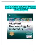 Test Bank For Advanced Pharmacology for Prescribers 1st Edition Luu Kayingo complete guide with rationale