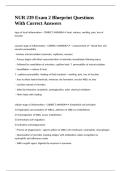 NUR 239 Exam 2 Blueprint Questions With Correct Answers