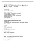 NUR 239-Medications Exam Questions With Correct Answers&period;
