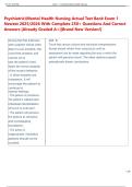 Exam &lpar;elaborations&rpar; PsychiatricMental Health Nursing  2025-2026 