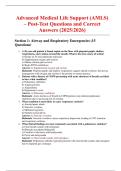 Advanced Medical Life Support &lpar;AMLS&rpar; &ndash; Post-Test Questions and Correct Answers &lpar;2025&sol;2026&rpar;