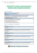 WGU D479 Task 2 Passed &vert;Latest Update with Complete Solution