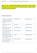 WGU - D313 - Anatomy & Physiology 2 Practice Test&comma; D313 Practice  Questions And Correct Answers &vert;Already Graded A&plus;&vert;&vert;Brand New  Version&excl;&vert; latest 2025-2026