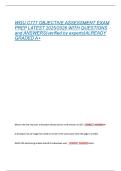 WGU C777 OBJECTIVE ASSESSMENT EXAM PREP LATEST 2025&sol;2026 WITH QUESTIONS and ANSWERS&lpar;verified by experts&rpar;ALREADY GRADED A&plus;