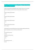 Auditing and Assurance Chapter 7 Exam Questions and Verified Answers