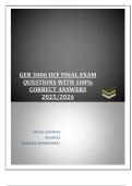 GEB 3006 UCF FINAL EXAM QUESTIONS WITH 100&percnt; CORRECT ANSWERS 2025&sol;2026