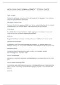 WGU D099 SALES MANAGEMENT STUDY GUIDE