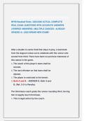 NFHS Baseball Rules  2025&sol;2026 ACTUAL COMPLETE  REAL EXAM&comma; QUESTIONS WITH ACCURATE ANSWERS   &lpar;VERIFIED ANSWERS&rpar; &vert; MULTIPLE CHOICES &sol; ALREADY  GRADED A&plus; &vert;2025 BRAND NEW EXAM&excl;&excl; 