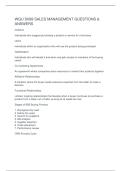 WGU D099 SALES MANAGEMENT QUESTIONS & ANSWERS