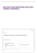 AO2 TEST 2025 QUESTIONS WITH 100&percnt; CORRECT ANSWERS&excl;&excl;