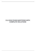    CLG 0010 EXAM QUESTIONS WITH COMPLETE SOLUTIONS &emsp;
