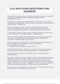 CLG 0010 EXAM QUESTIONS AND ANSWERS
