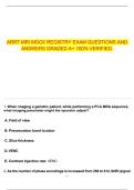  ARRT MRI MOCK REGISTRY EXAM QUESTIONS AND ANSWERS GRADED A&plus; 100&percnt; VERIFIED&period;