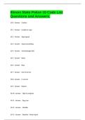 Illinois State Police 10 Code List Questions and Answers&period;