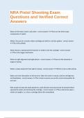 NRA Pistol Shooting Exam Questions and Verified Correct Answers