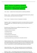 SWIC Police Academy EXAM 1 Questions and Correct Answers Graded A&plus; 20252026 Edition&period;