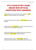 PTTC EXAM STUDY GUIDE  BRAND NEW OFFICIAL  QUESTIONS WITH ANSWERS&period;