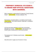 PROPHECY SURGICAL ICU EXAM A  V3 BRAND NEW OFFICIAL QUESTIONS  WITH ANSWERS&period;