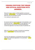 VIRGINIA PESTICIDE TEST BRAND  NEW OFFICIAL QUESTIONS WITH  ANSWERS&period; 