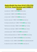 ShadowHealth Tina Jones SOAP UPDATED  ACTUAL  Exam Questions and CORRECT  Answers