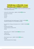 NUR100  Bundled Exam Questions WITH  CORRECT Answers