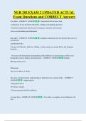 NUR 202 EXAM 2 UPDATED ACTUAL   Exam Questions and CORRECT Answers 
