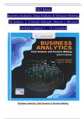 TEST BANK Business Analytics&colon; Data Analysis & Decision Making&comma; 7th Edition&period; S&period; Christian Albright&comma; Wayne L&period; Winston Verified Chapters 1 - 19&comma; Complete